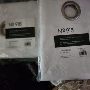 2 CURTAIN PANELS WITH LARGE GROMMET (WHITE) 40"x63"